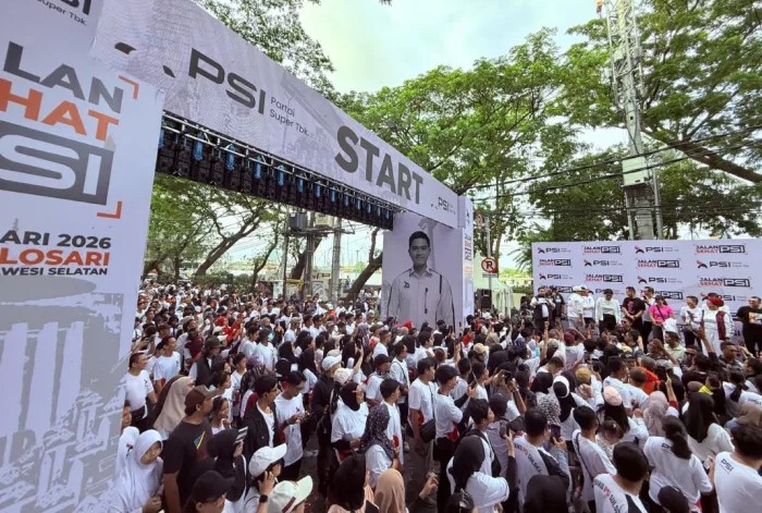 PSI Unjuk Kekuatan di Makassar Lewat Jalan Sehat Hadirkan Puluhan Ribu Peserta