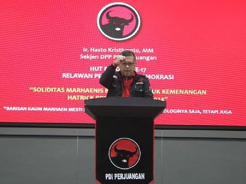 Bahas Cagub DKI Jakarta dari PDIP, Hasto Puji Tri Rismaharini