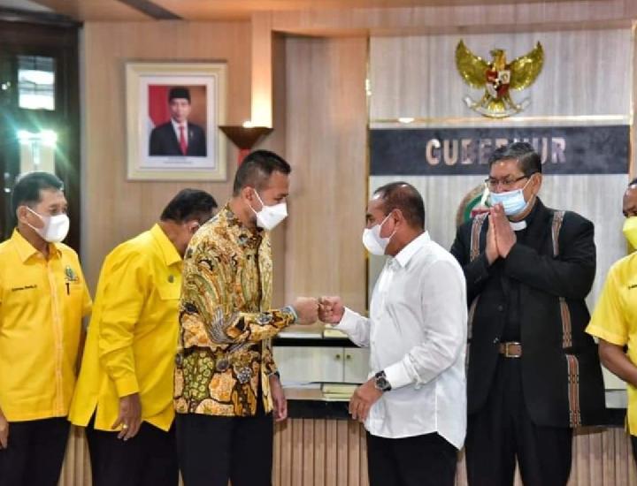 Pesan Gubernur Edy Rahmayadi ke Golkar Sumut: Perbanyak Bantuannya