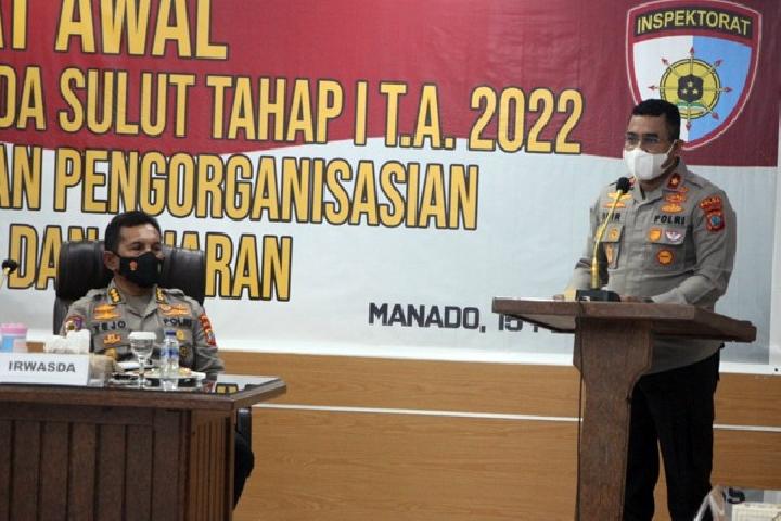 Buka Taklimat Awal Audit Kinerja Tahap I TA 2022, Wakapolda Sulut: Tingkatkan Integritas