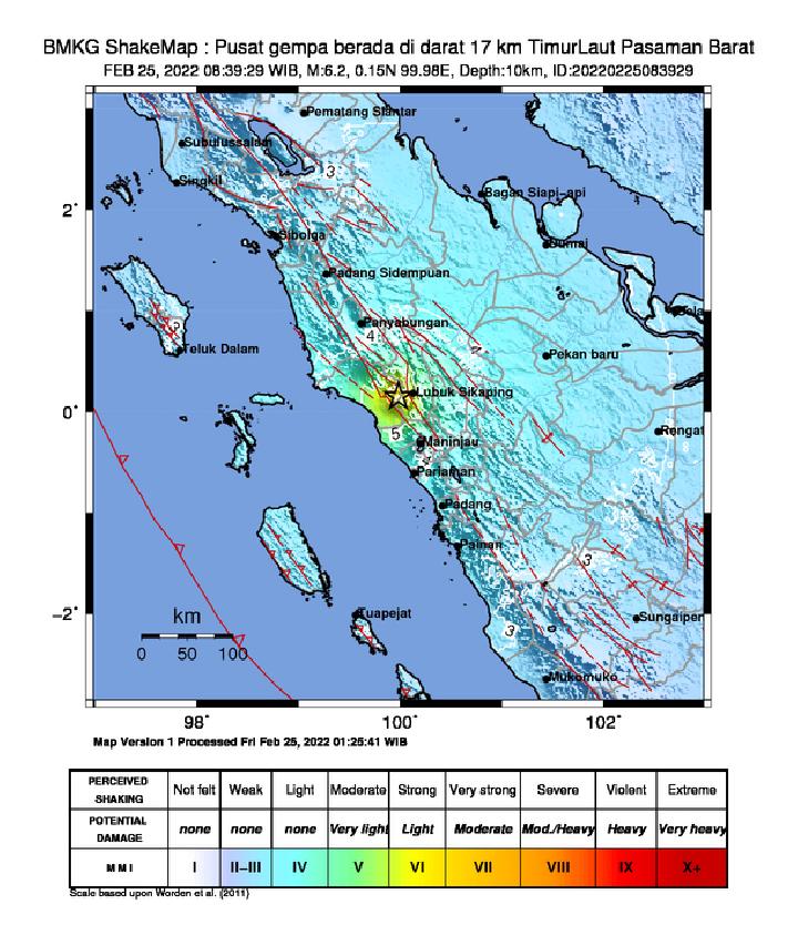 Pasaman Barat Diguncang Gempa Bermagnitudo 6.2, Dirasakan Hingga ke Sumut