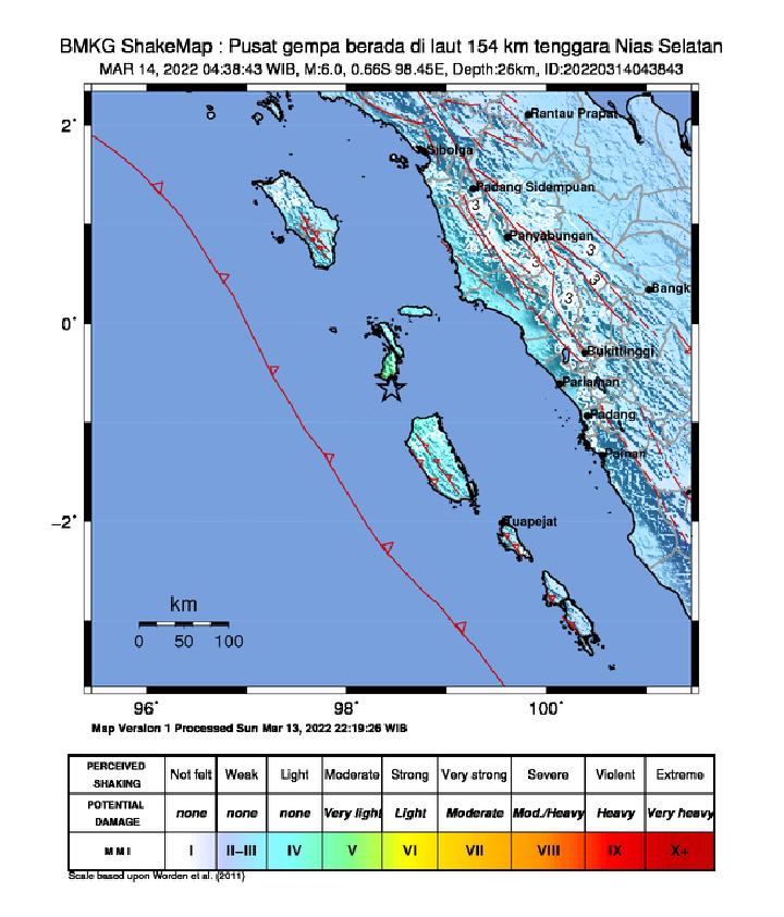 Gempa Susulan Magnitudo 6,0 Guncang Nias Selatan, Sumatra Utara