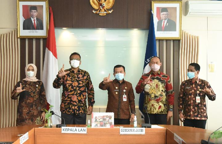 Bangun Komitmen Pengembangan Kapasitas ASN, LAN Teken MoU dengan Provinsi Jambi dan Kabupaten Tebo