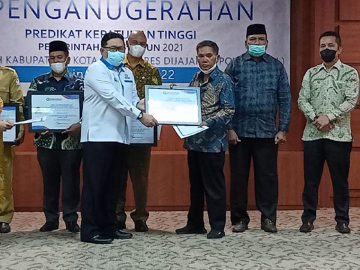 Pemkab Abdya Raih Predikat Kepatuhan Tertinggi Dari Ombudsman