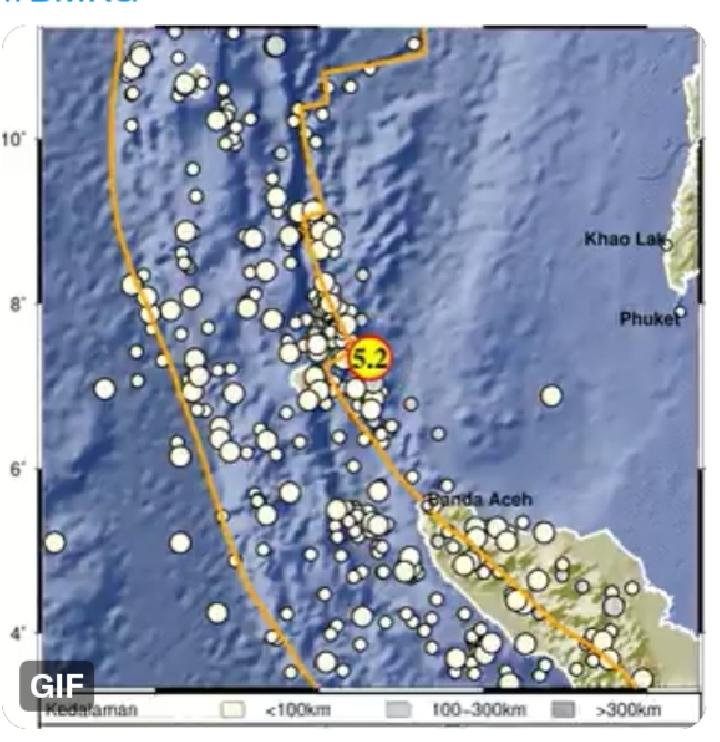 Gempa Terkini Aceh Berkekuatan Magnitudo 5.2