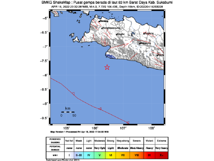 Sukabumi Diguncang Gempa Bumi Tengah Malam