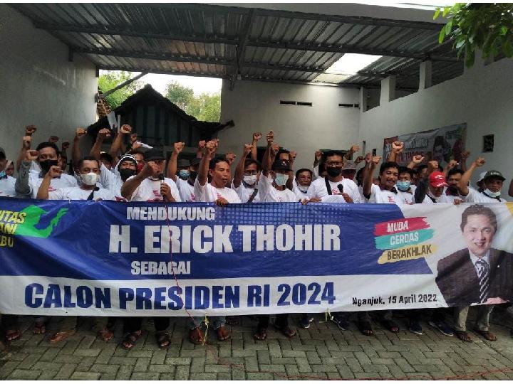Petani Tebu Nganjuk Deklarasi Dukung Erick Thohir Jadi Capres 2024