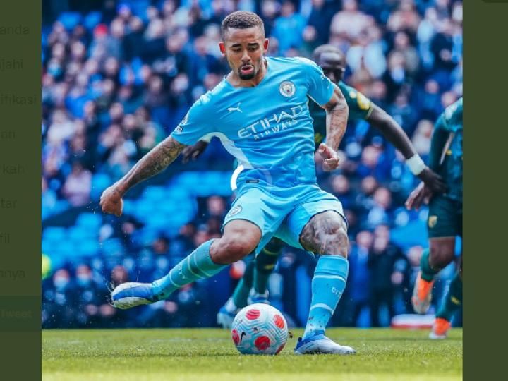 Gabriel Jesus Menggila, Manchester City Hajar Watford 5-1