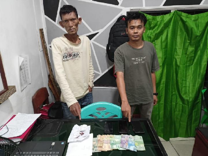 Barang Bukti Uang Ratusan Ribu, Polres Tapanuli Utara Tahan Dua Penulis Togel