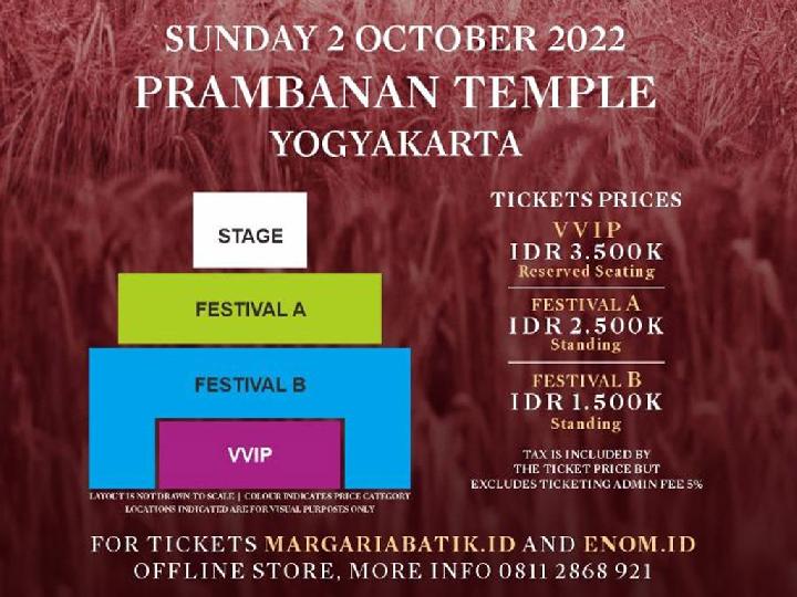 Daftar Harga Tiket Konser Westlife di Candi Prambanan Yogyakarta 2022