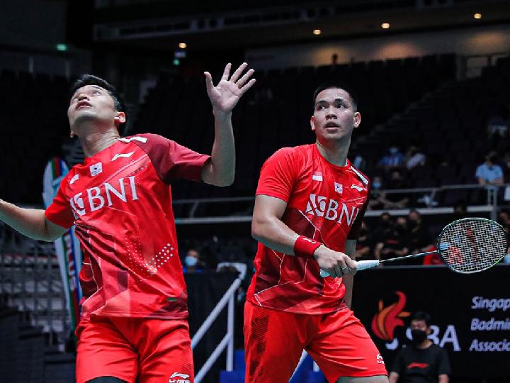 Tiga Ganda Putra Indonesia ke Semifinal Singapore Open 2022