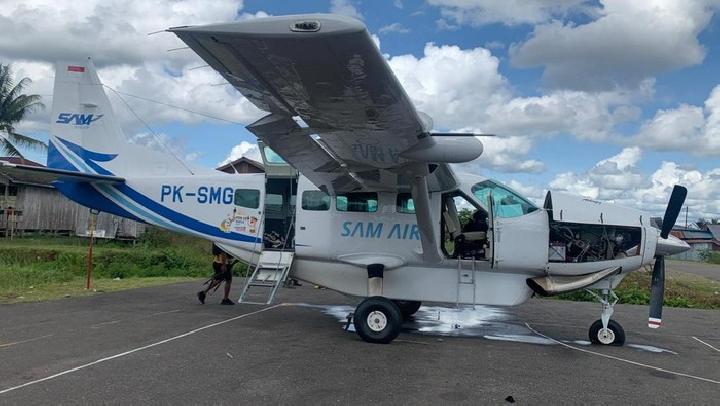 Pesawat SAM Air yang Ditembak KKB di Nduga Papua Beberapa Waktu Lalu Berhasil Dievakuasi
