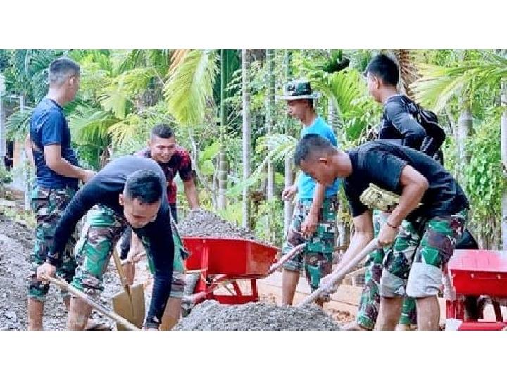 Ada Program TMMD, Suasana Desa Kaye Aceh di Abdya Lebih Hidup