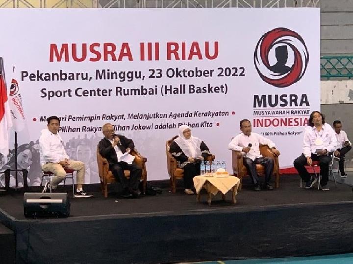 Siapa Capres Pilihan Jokowi Menggema di Musra Riau