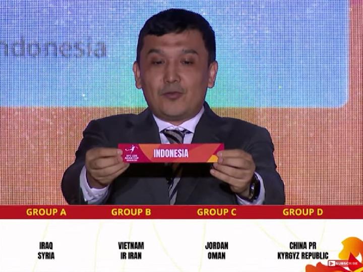 Undian Resmi Piala Asia U-20, Indonesia di Grup A bersama Uzbekistan dan Irak