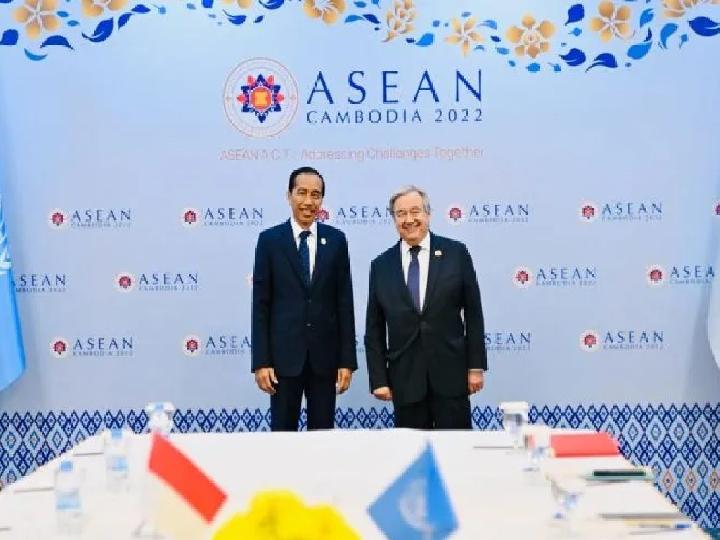 Pertemuan Bilateral Presiden Jokowi dengan Sekjen PBB