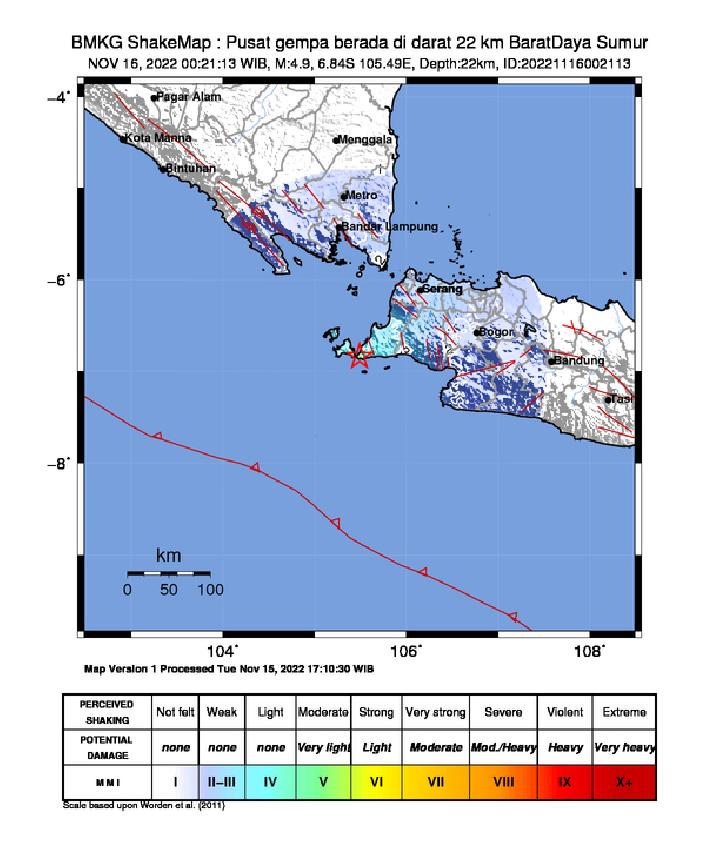 Gempa Magnitudo 4.9 Guncang Banten, Begini Penjelasan BMKG 