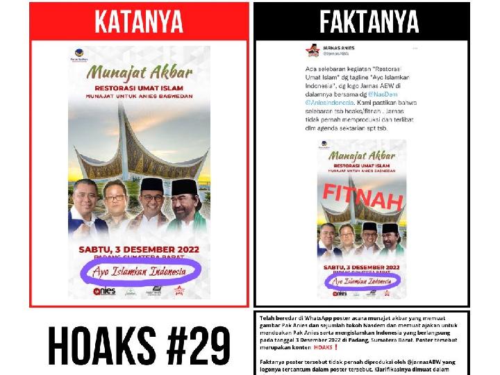 Hoaks: Selebaran Mengatasnamakan NasDem Berupa Ajakan Mengislamkan Indonesia