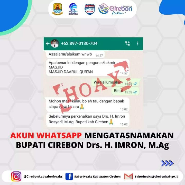 Hati-hati Ada Penipuan Mengatasnamakan Bupati Cirebon, Tawarkan Bantuan Pembangunan Masjid