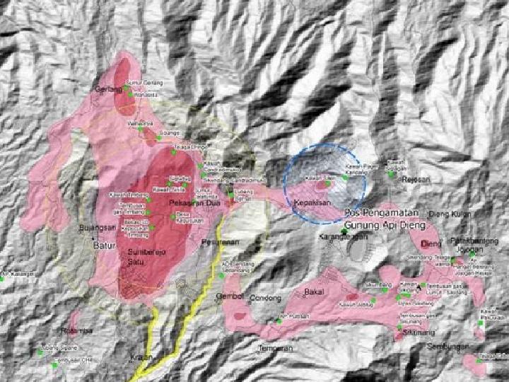 Aktivitas Gunung Api Dieng Naik dari Level Normal Menjadi Waspada