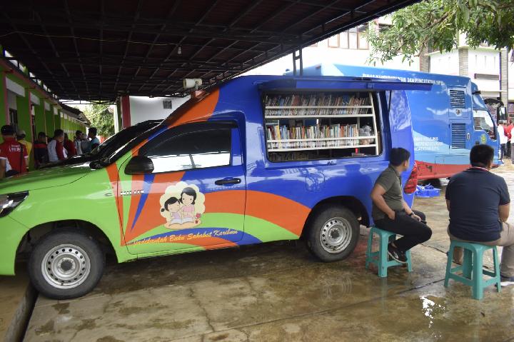 Hadir Pada Kegiatan Senam Sehat, Layanan Perpustakaan Keliling Tingkatkan Literasi Masyarakat