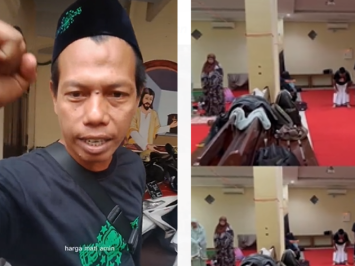 Viral, Sebuah Gereja di Sidoarjo Berikan Tempat Warga NU Rehat Sekaligus Salat