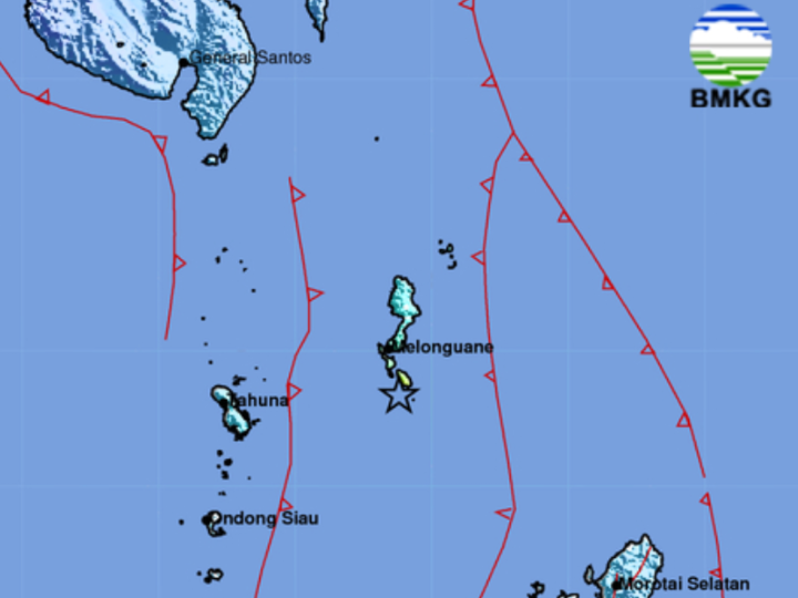 Gempa M 6.0 Goncang Melonguane Sulawesi Utara