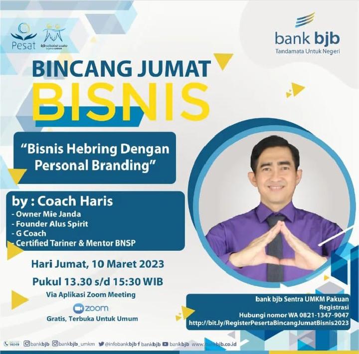 Bincang Jumat Bisnis Bersama bank bjb dan Owner Mie Janda, Ungkap Pentingnya Personal Branding