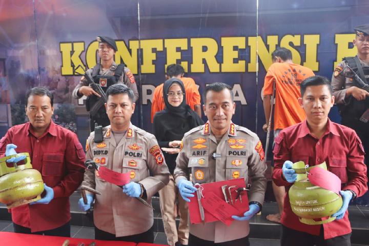 Dua Pelaku Spesialis Pencurian Tabung Gas Elpiji Dibekuk Anggota Satreskrim Polresta Cirebon