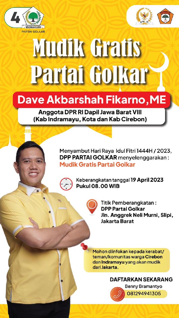 DPP Golkar Buka Layanan Mudik Gratis untuk Umum