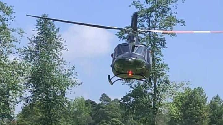 Helikopter TNI AD Jatuh di  Ciwidey Bandung, Sebagian Kru Luka-luka