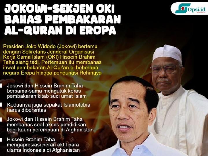 Infografis: Jokowi dan Sekjen OKI Bahas Pembakaran Al-Quran di Eropa