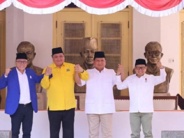Deklarasi Dukungan PAN, Golkar, dan PKB ke Prabowo di Gedung Proklamasi
