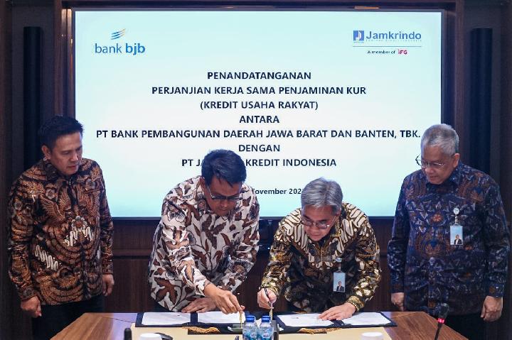 Bank Bjb dan Jamkrindo Tandatangani PKS Tentang Perluas Akses Pembiayaan