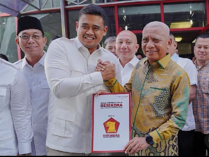 Gerindra Serahkan Formulir B1 KWK ke Bobby-Surya untuk Pilgub Sumut 2024