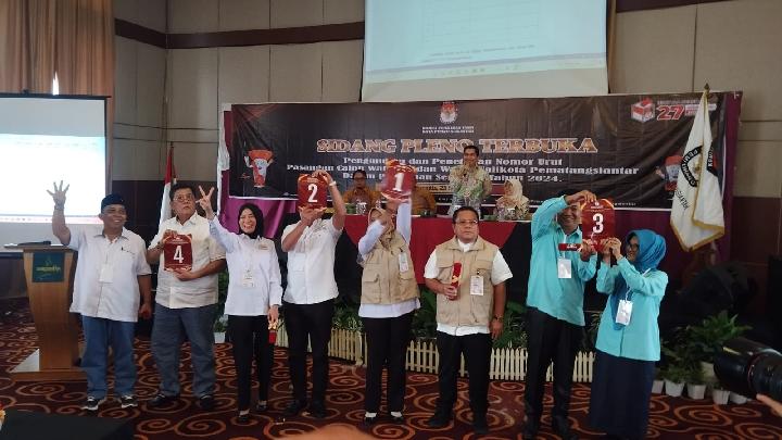 Ini Nomor Urut Pasangan Calon di Pilkada Kota Pematangsiantar 2024