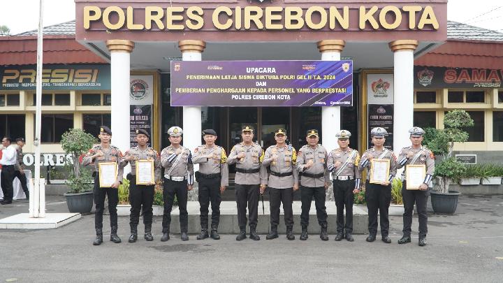 Polres Cirebon Kota Gelar Upacara Penerimaan Latja Siswa Diktukba Polri