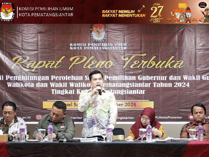 Ini Selengkapnya Perolehan Suara 4 Paslon Pilkada Siantar Tahun 2024