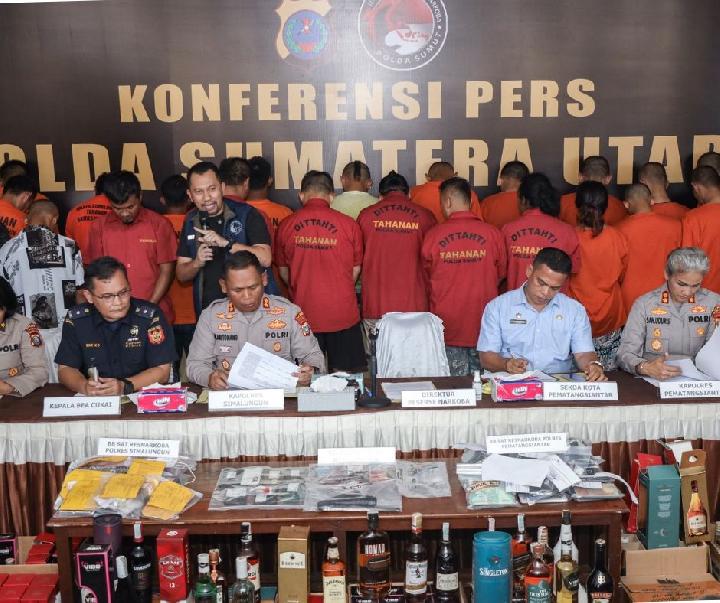 Polda Sumut Ungkap Peredaran Narkoba dan Miras di Pematangsiantar