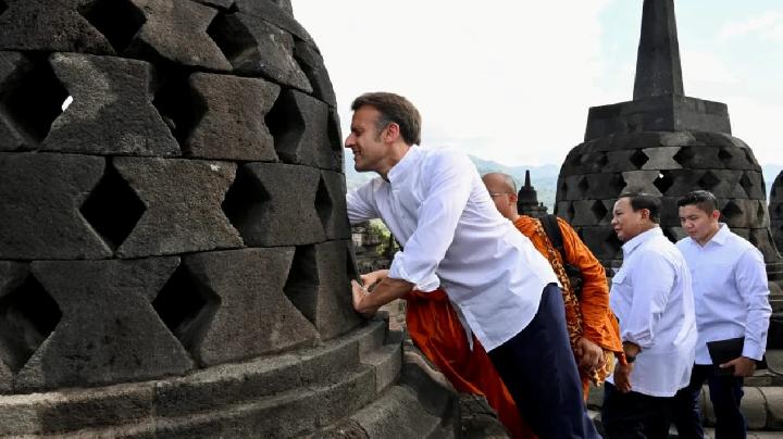 Di Hadapan Prabowo, Macron Sebut Borobudur Adikarya Spiritual Dunia
