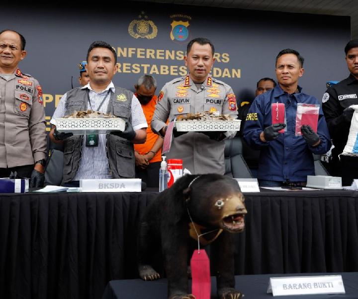 Polrestabes Medan Tangkap Komplotan Pelaku Perdagangan Satwa Dilindungi