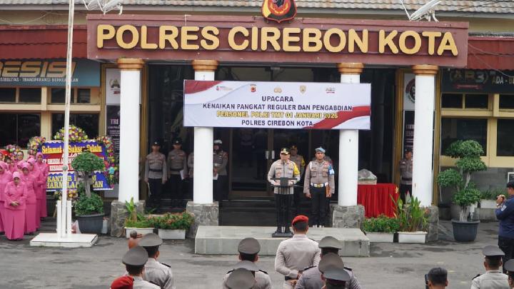 Korps Raport Awal 2026, Kapolres Cirebon Kota Ingatkan Makna Pangkat sebagai Amanah