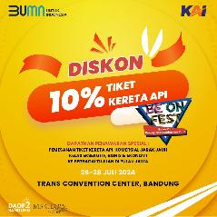 KAI Daop 2 Bandung Tebar Diskon 10 Persen Tiket di Event “BE ON FEST