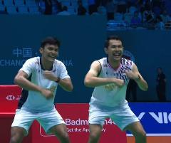 Ganda Putra Dadakan Indonesia Juara Victor China Open 2025