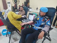Polres Gowa Gelar Donor Darah untuk Tiga Provinsi Terdampak Bencana