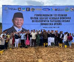 Maruarar Sirait atas Perintah Prabowo Bangun Huntap Sebanyak 103 Unit di Taput