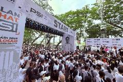 PSI Unjuk Kekuatan di Makassar Lewat Jalan Sehat Hadirkan Puluhan Ribu Peserta