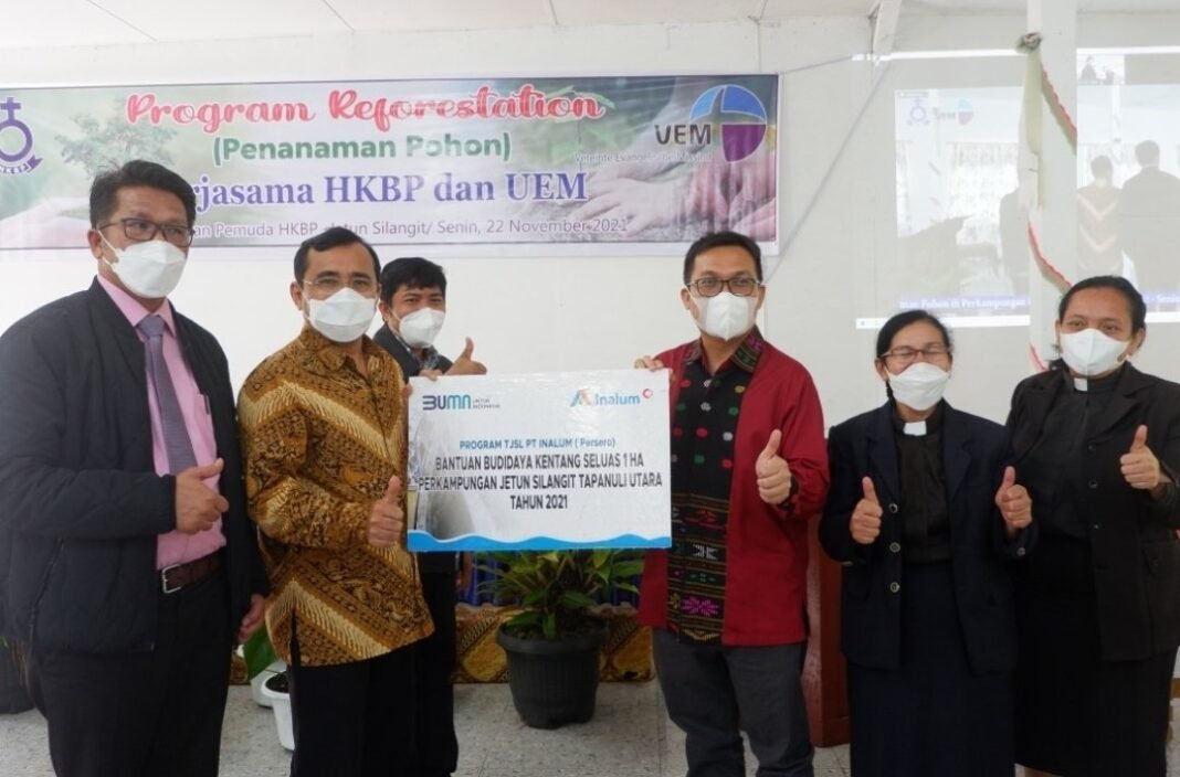 Kolaborasi PT Inalum dan HKBP untuk Budidaya Kentang di Jetun Silangit, Sumut Kolaborasi PT Inalum dan HKBP
