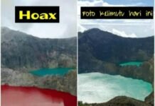 Hoaks Danau Kelimutu Berwarna Merah