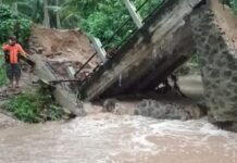 Hujan Lebat di Pohuwato Gorontalo, Satu Jembatan Rusak Berat